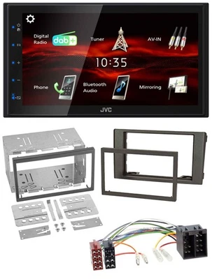 JVC USB Bluetooth MP3 DAB 2DIN Autoradio für Iveco Daily 06-14 dunkelgrau - Bild 1 von 4