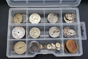 ASSORTED GENTS CHRONOGRAPH PARTIAL MOVEMENTS DIALS COG PARTS EBERHARD AVIA PARTS - Picture 1 of 11