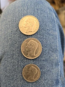 Lot 3 Bolivar Libertador Venezuela Assorted Coin - Picture 1 of 6