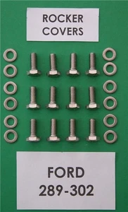 SB V8 FORD 289-302 / 351W rocker covers stainless steel bolt kit - Picture 1 of 1
