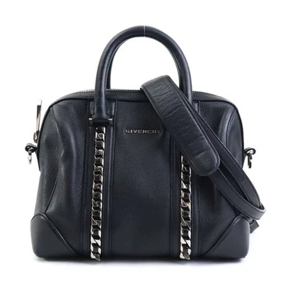 Givenchy handbag shoulder bag leather black ladies h30619i - Image 1 of 4