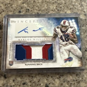 Karlos Williams 2015 Topps Inception Auto Jumbo Patch RC #AJP-KWI Buffalo Bills - Foto 1 di 4
