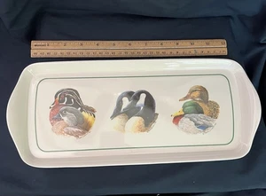 VTG 1987 Waterfowl Serving Tray Roger Bucklin Duck Duck Goose - Picture 1 of 7