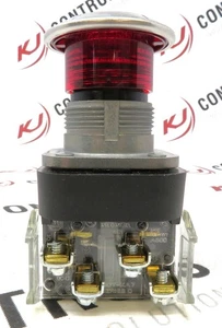 Allen-Bradley 800T-FXNQH2RA7 30mm Red Push Pull Mushroom LED 12-130V AC/DC - Bild 1 von 4