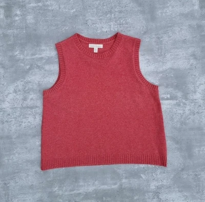 Seasalt East View Knitted Vest Tank Top 80% Merino Wool Orange Womans Size 14 - Image 1 of 4