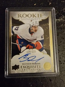 2016-17 UD Exquisite Collection Rookie Signatures Mathew Barzal #ERS-MB 120/225 - Foto 1 di 2