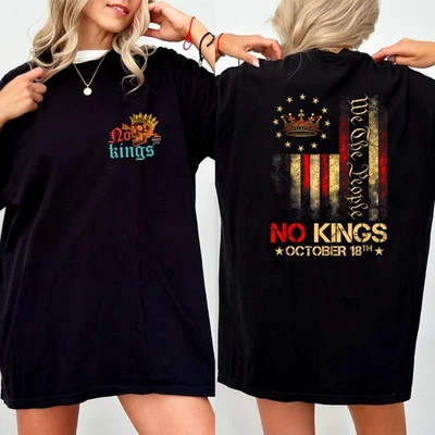 Camisa No Kings, No Kings In October Camiseta - Multicolor, Talla S-5XL Foto 1 de 4