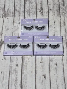 (3) New KISS Faux Mink Fur Eyelashes Blackglama Lashes FMF01 - Afbeelding 1 van 2