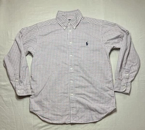 Ralph Lauren Boys Oxford Button Up Shirt Size M (10-12) Long Sleeve - Picture 1 of 9
