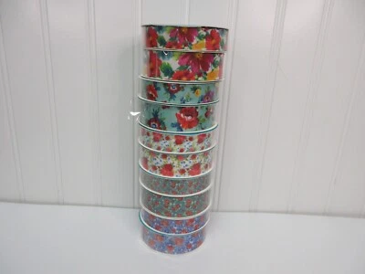 Pioneer Woman Grosgrain Ribbon 5 patterns 2 sizes 5/8"Wx3yrd & 7/8"x3yrd Fabric - Image 1 of 4