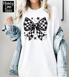 Lazo coqueta a cuadros negro ~ camisetas, sudaderas - Imagen 1 de 16