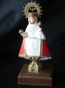 Estatua de plástico vintage de la Santísima Virgen y Niño Jesús - Imagen 1 de 2