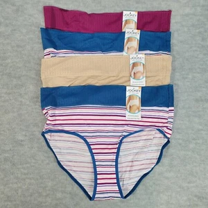 4 Pair Jockey Soft Touch Lace Modern Brief Panties Multicolor Womens 7/L NWT - Picture 1 of 7