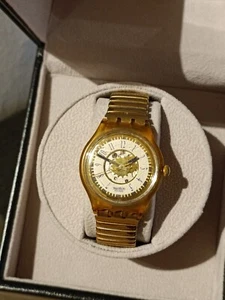 Swatch Swiss Automatic 1992 Vintage Automatik Armbanduhr goldfarben  - Bild 1 von 10