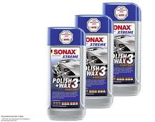 Produktbild - 3x SONAX XTREME Polish+Wax 3 Hybrid NPT Politur Wachs Pflege 500 ml