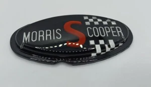 Morris Mini Cooper S Bonnet Badge Black Mk2 Gt 1275 998 850 - Picture 1 of 3
