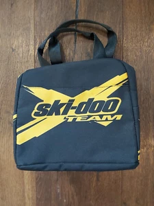 NOS Vintage SKI DOO TEAM Insulated Cooler / 6 pack bag 8"x8"x5" w/Outside Pocket - Picture 1 of 6