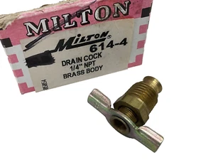 NEU! MILTON ABLASSHAHN, MESSINGGEHÄUSE, 1/4” NPT, 614-4 - Bild 1 von 3