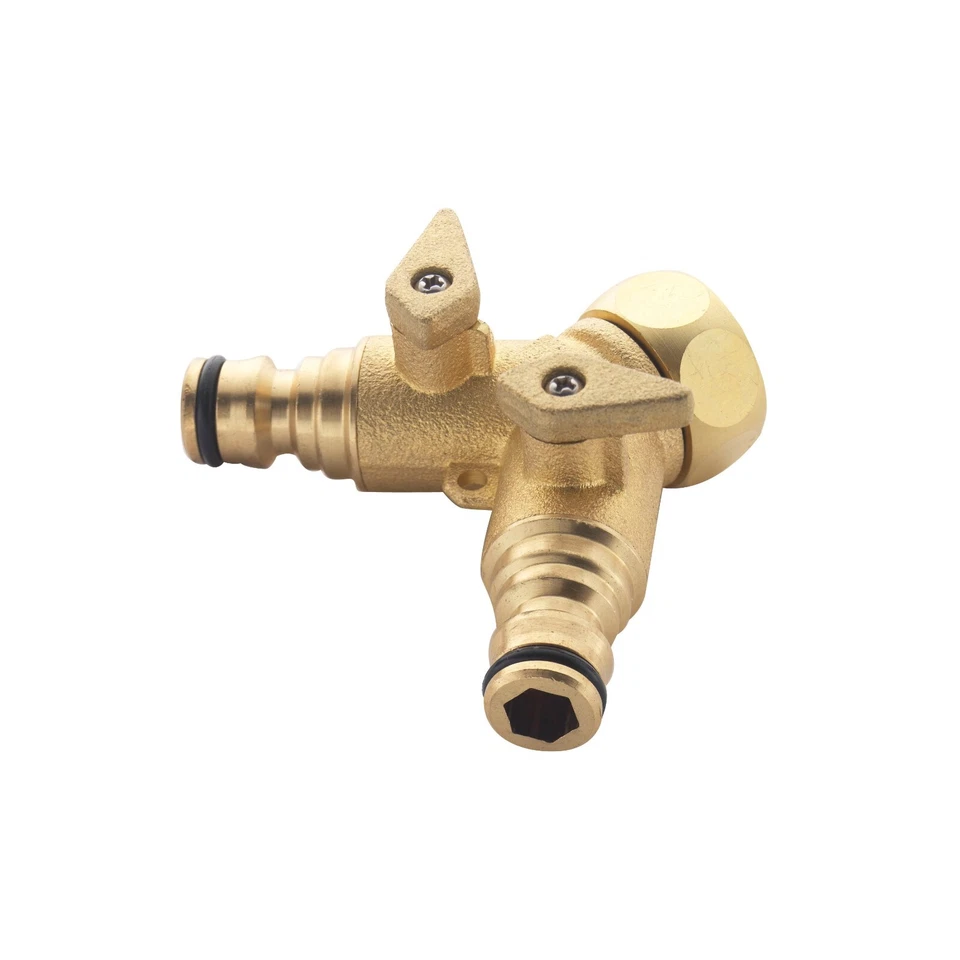 Spear & Jackson BWF14 3/4" 2-Way Brass Tap Connector - Image 1 of 1