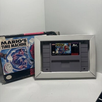 Mario's Time Machine SNES Super Nintendo w/Box Clean & Tested! - Image 1 of 4