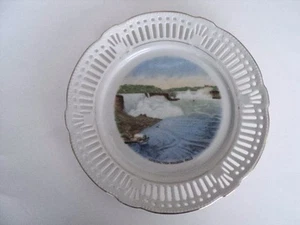 Vintage Schnarzenhammer Bavaria Niagara Falls "General View" Plate 8 1/2 in. - Picture 1 of 4