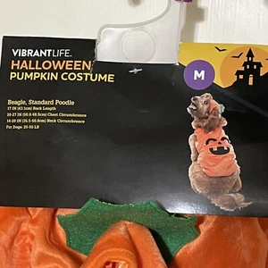 VibrantLife Pumpkin Halloween Costume For Dogs Pets, Sz Medium 20-50 lbs NWT New - Picture 1 of 3