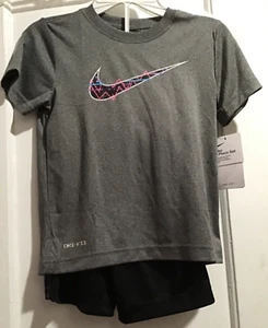 Nike 2 Piece Outfit Boys Dri Fit T shirt and Shorts Sz 6 NWT - Picture 1 of 6