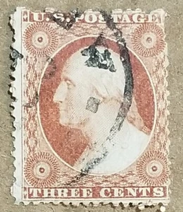 Scott 26 US Postage Stamp Type 1 1851-1857 Washington - Picture 1 of 2