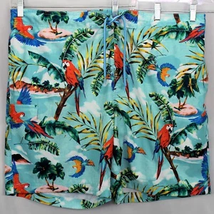 Pantalones Cortos de Natación George Para Hombre 2XL Talla 44-46 Azul con Loros 58% Poliéster Reciclado - Imagen 1 de 6