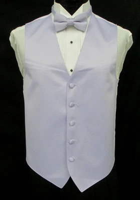 Men's Lilac Light Purple Tuxedo Vest & Bow Tie Spring Wedding Groom Formal Prom - Image 1 of 4