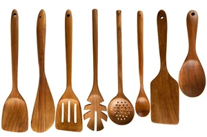 Juegos de utensilios de cocina de madera - Utensilios de madera de teca de alta calidad - Imagen 1 de 53