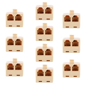 10 PCS Séparateur De Câble Téléphonique Répartiteur Prises Téléphoniques - Photo 1/12