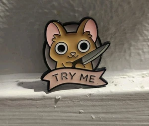 Pin esmaltado Hammy Hot Topic "Try Me" - Imagen 1 de 3