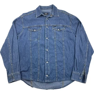 Came l Active Denim Shirt Long Sleeve Snap Button Blue Casual Mens M - Picture 1 of 7