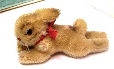 Steiff Miniature Hoppy The Bunny Rabbit Plush Mohair 1950s Vintage 5" - Image 1 of 4