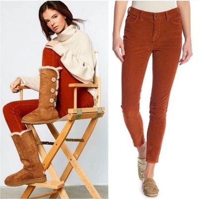 We The Free | Pantalón ajustado de pana cintura alta Free People talla 27 naranja óxido Foto 1 de 4