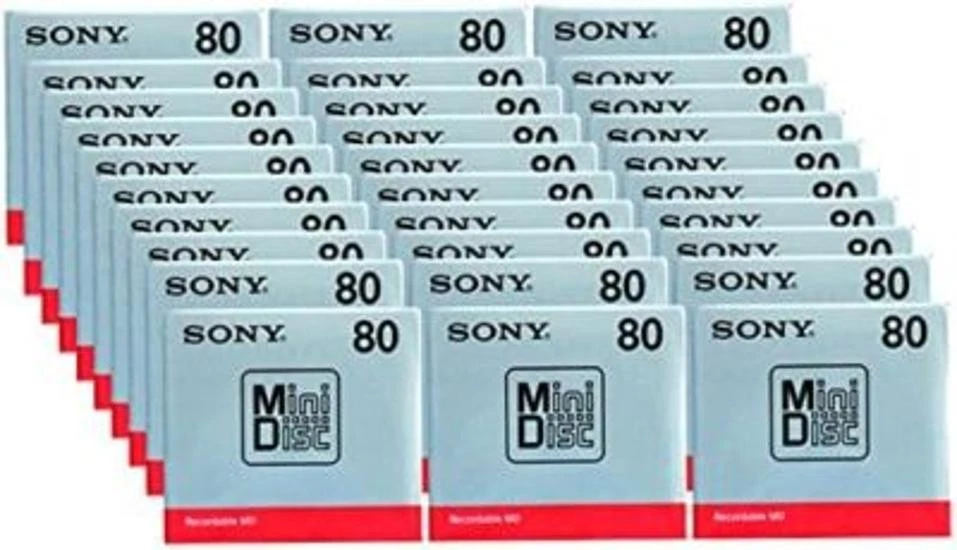 SONY registrazione minidisco MD 80 minuti 30 fogli set MDW80T - Immagine 1 di 1
