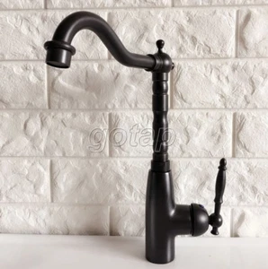 Deck Mount Bathroom Oil Rubbed Brass Basin Sink Faucet 1 Handle/Hole Mixer Tap - Picture 1 of 7