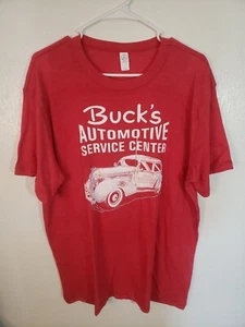 Buck's Automotive Service Center Alternative Brand Single Stitch Men's Large Red - Picture 1 of 5