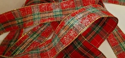 Gorgeous  63MM Luxury Wired Edged Tartan Ribbon.Gift Wrapping, Decor.. - Image 1 of 4