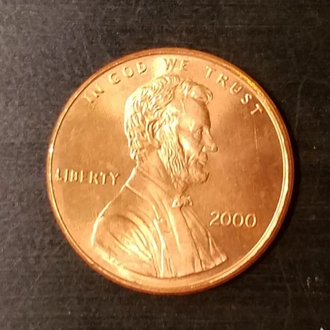 Uncirculated 2000 Lincoln Memorial Cents Mint Error Wide AM Cover