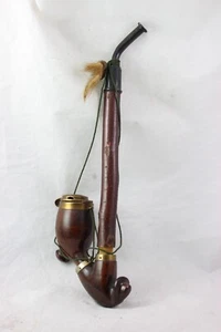 Pfeife, Pipe JÄGERPFEIFE, GESTECKPFEIFE, TIROLER HANDARBEIT, Bruyere, Austria - Picture 1 of 7