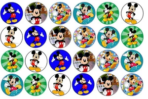 Papel de arroz comestible 48 x 3 cm inspirado en Mickey Mouse taza de hadas adornos para pasteles - Imagen 1 de 2