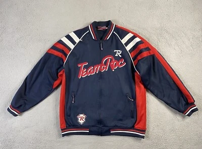 Rocawear Jacket Mens Extra Large Blue Red Streetwear Team Roc Designer Bomber - Image 1 of 4