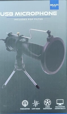Portable USB Microphone with Special Pop Filter Included - Image 1 of 2