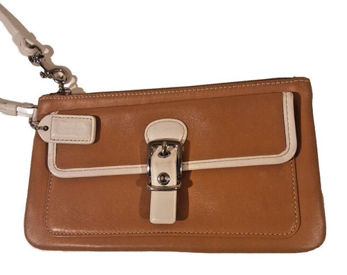 Coach Y2K Vintage Pelle Marrone Polso Firmato Fodera Ottimo