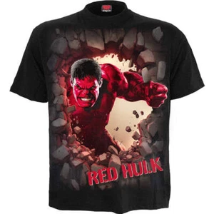 CAPTAIN AMERICA - RED HULK - Camiseta Estampada Frontal Negra - Imagen 1 de 4