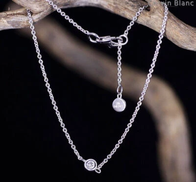 Cervin Blanc 18ct White Gold Solitaire Diamond Bracelet 0.15ct Bezel Set - Image 1 of 4