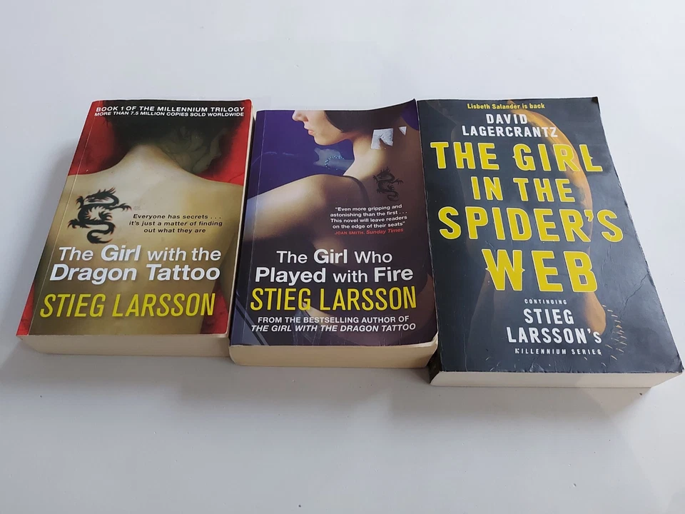 Paquete de libros a granel x 3 libros de Stieg Larsson libros de bolsillo en agosto ahora listos para publicar Foto 1 de 1