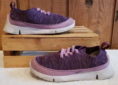 Clarks Trigenic Púrpura Tejido Sin Cordones Tenis Unisex Niños - Mujer 11.5/Hombre 12 Foto 1 de 4